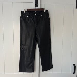 J. Crew Black faux Leather Pants